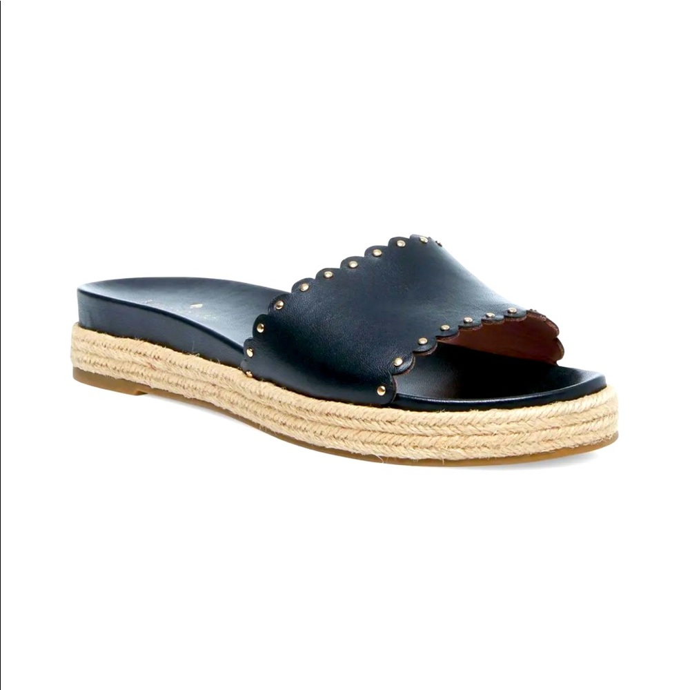 Brand New Kate Spade Zeena leather slide sandals 5.5